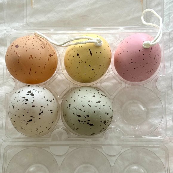 39 Assorted Hanging Easter Egg Ornaments Decorations Pastel Ribbon Spring - Picture 13 of 14